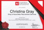 Christina Gray awarded Most Influential Women In Recruitment - London for the second year running